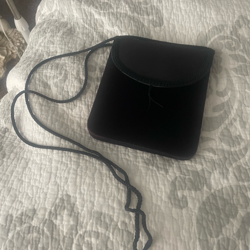 Black Velvet Crossbody Bag